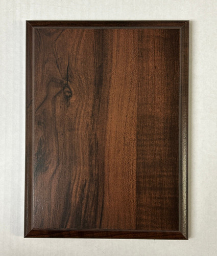 Walnut finish wooden plaque - walnut, 8"