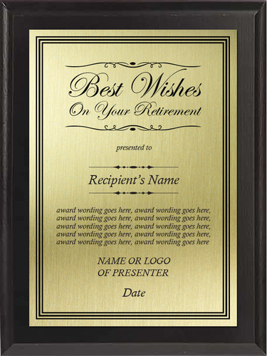 Custom retirement plaque - retirement, –